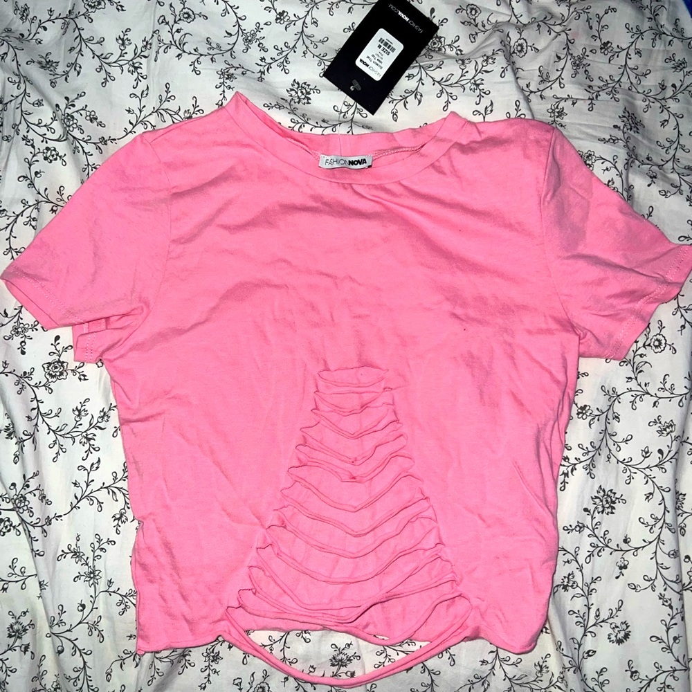 Front rips crop top